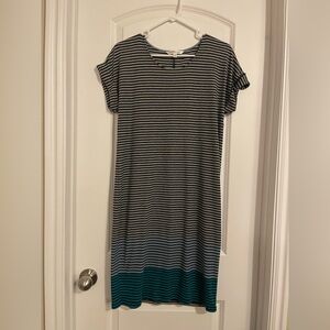 Striped tee shirt dress